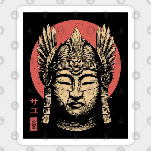 Valkyrie Buddha Mask in Ukiyo-e Fusion Magnet by TuncGK